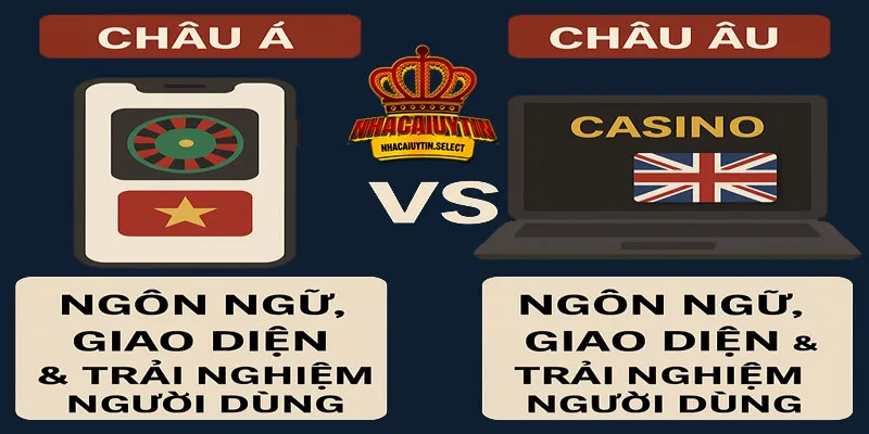 Ngôn ngữ và giao diện ủa 2 bên có sự khác nhau rõ rệt